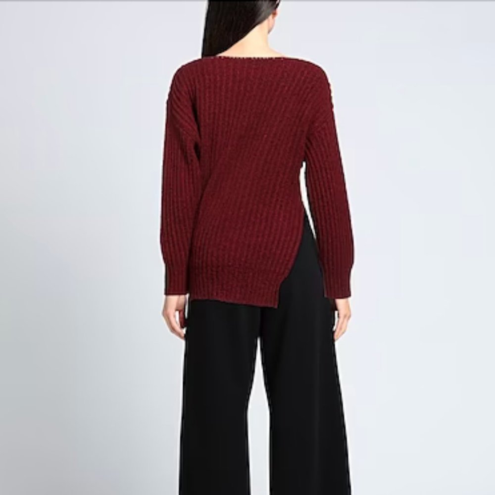MARNI asymmetrical maroon sweater size Medium